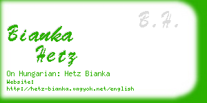 bianka hetz business card